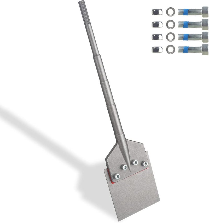 Firecore SDS Max Floor Scraper, 6-in Wide Tile Removal Bit with Long Handle and Heavy Duty Blade - Image 1